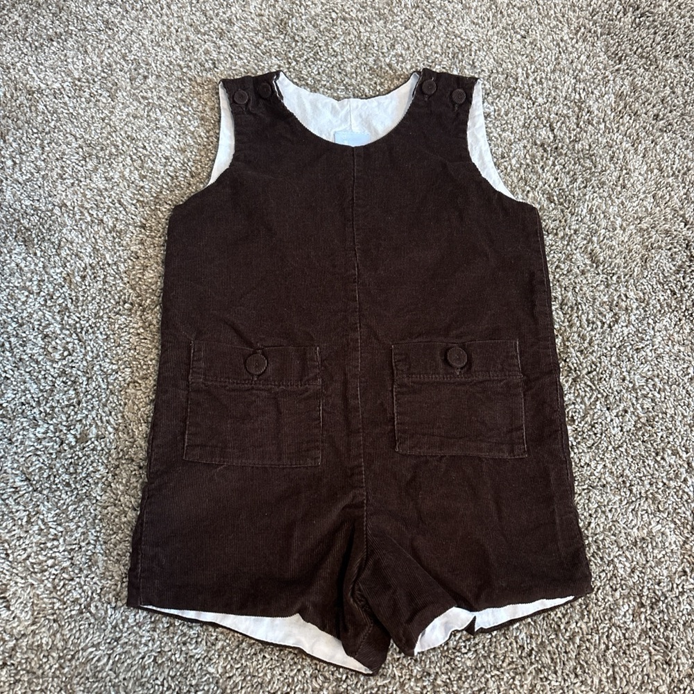 Kids Brown Corduroy like Overalls 100% cotton